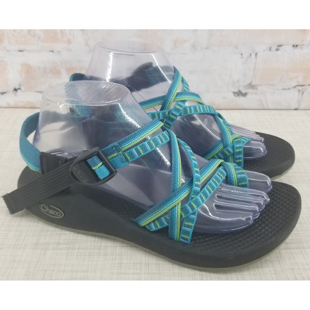 Chaco ZX/2 Yampa River Strappy Hiking Sport Sandal Women's Size 9 Blue/Green